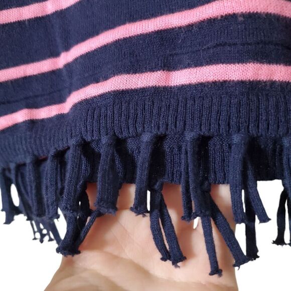 Lilly Pulitzer Maritime Stripe Fringe Sweater Size S Coolmax Pullover  Womens - Picture 4 of 10